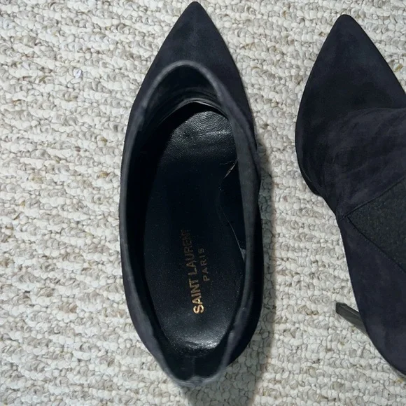 Saint Laurent Suede Platform Ankle Boot - Picture 8 of 13